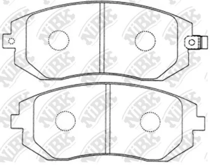 Колодка тормозная перед. SUBARU Legacy, Forester, Impreza, Outback, Baja, Exiga, XV, BRZ NiBK PN7460
