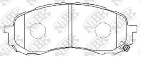 Колодки тормозные SUBARU FORESTER/OUTBACK/LEGACY/IMPREZA 00- перед. NiBK PN7493