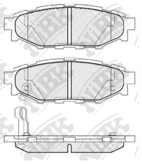 Тормозные колодки задние Subaru Legacy IV 2,0/2,5 03- NiBK PN7501
