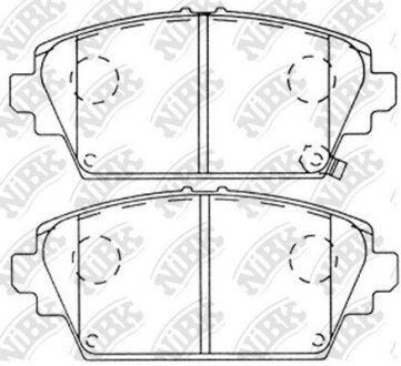 Колодки тормозные NISSAN ALMERA/PRIMERA 00- 1.8-2.0 16V перед. NiBK PN8106