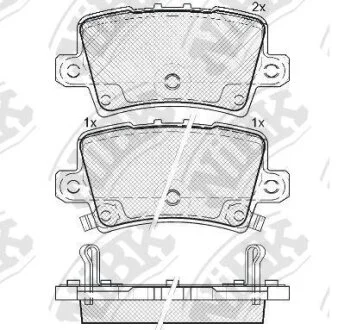 Колодки тормозные HONDA CIVIC 06- 1.3-1.8/2.2 DIESEL задн. NiBK PN8867