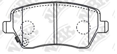 Колодка тормозная передняя DACIA/RENAULT/NISSAN LOGAN/DOKKER/DUSTER/LODGY/CLIO/KANGOO/MICRA/NOTE кор. уп. NiBK PN9805