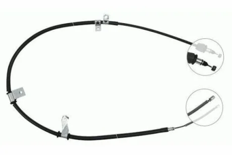 Трос ручного тормоза HYUNDAI MATRIX 01- лев. NIPPARTS J19047