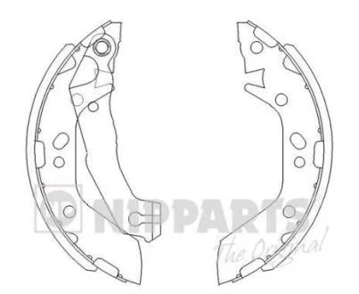 Тормозные колодки барабанные HYUNDAI ACCENT 1.3-1.6 00-05 NIPPARTS J3500516