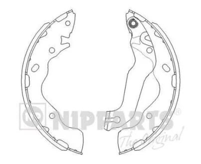 Тормозные колодки барабанные HYUNDAI ACCENT 00-05/ELANTRA 00-/LANTRA -00/MATRIX 01- (203x39) NIPPARTS J3500525