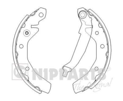 Тормозные колодки барабанные CHEVROLET SPARK 0.8-1.0 05-/DAEWOO MATIZ 0.8-1.0 98- NIPPARTS J3500905