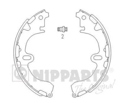 Тормозные колодки барабанные TOYOTA COROLLA 87-02 NIPPARTS J3502034