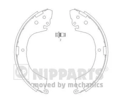 Колодки тормозные бараб. Mitsubishi L200 NIPPARTS J3505040
