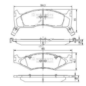 Колодки гальмівні дискові, комплект NIPPARTS J3600302