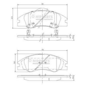 Колодки тормозные KIA CERATO 04- перед. NIPPARTS J3600326