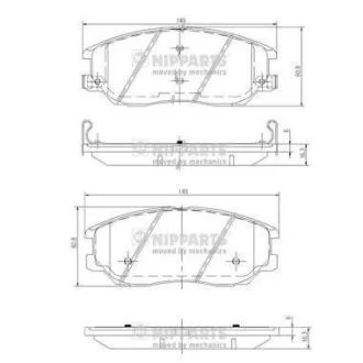 Колодки гальмівні дискові NIPPARTS J3600327