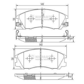 Гальмiвнi колодки дисковi NIPPARTS J3600534