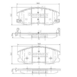 Тормозные колодки дисковые CHEVROLET CAPTIVA/OPEL ANTARA 2.0D/2.4/3.2 07- передние NIPPARTS J3600913