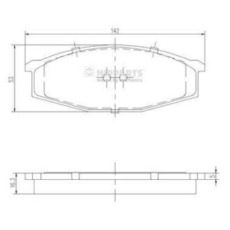 Колодки тормозные NISSAN PATROL 80- передн. NIPPARTS J3601034