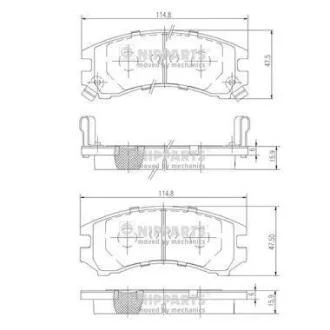 Гальмівні колодки NIPPARTS J3601035