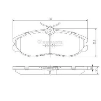 Тормозные колодки дисковые NISSAN TERRANO II/FORD MAVERICK передние NIPPARTS J3601056