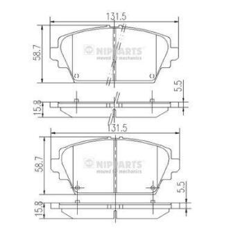 Гальмiвнi колодки дисковi NIPPARTS J3601072