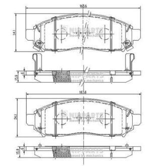 Колодки тормозные диск. Nissan NAVARA (D40) 05-, PATHFINDER 05- NIPPARTS J3601095