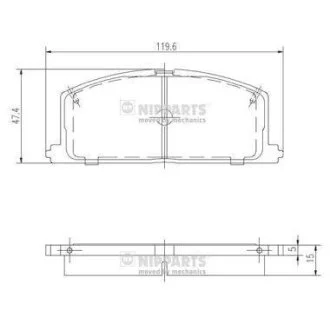 Тормозные колодки дисковые TOYOTA CAMRY/CARINA/COROLLA 83-92 передние NIPPARTS J3602035