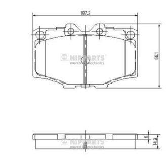 Колодки гальмівні дискові, комплект NIPPARTS J3602036