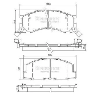 Колодки гальмівні дискові NIPPARTS J3602050