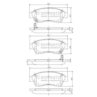 Гальмiвнi колодки дисковi NIPPARTS J3602064