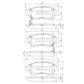 Тормозные колодки дисковые COROLLA 92-01/CARINA E 92-96/RAV 4 94-95 передние NIPPARTS J3602064