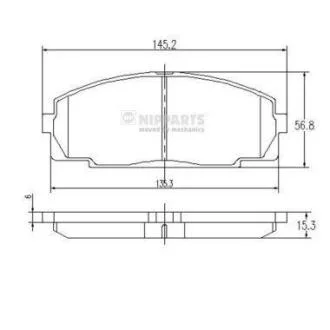 Колодки гальмівні дискові, комплект NIPPARTS J3602076