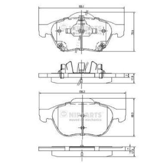 Колодки гальмівні дискові NIPPARTS J3602115