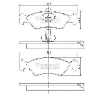 Гальмiвнi колодки дисковi NIPPARTS J3603049
