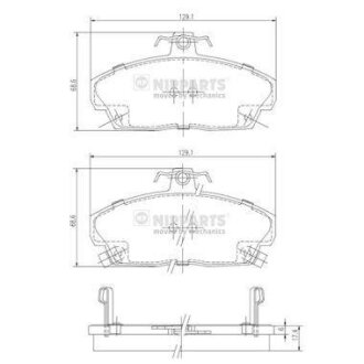 Колодки тормозные диск. Honda CIVIC NIPPARTS J3604031
