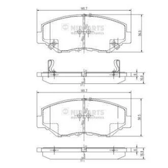 Колодки тормозные диск. Honda ACCORD VII, CR-V II NIPPARTS J3604061