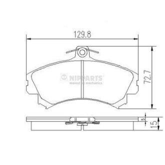 Тормозные колодки дисковые MITSUBISHI CARISMA 98-05/COLT 08-/VOLVO S40 передние NIPPARTS J3605036