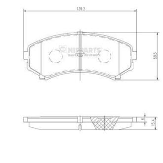 Колодки тормозные диск. Mitsubishi GRANDIS 04-, PAJERO NIPPARTS J3605039