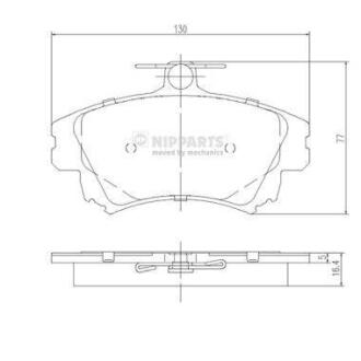 Тормозные колодки дисковые MITSUBISHI CARISMA 95-06/COLT 04-/VOLVO S40/V40 -04 передние NIPPARTS J3605042