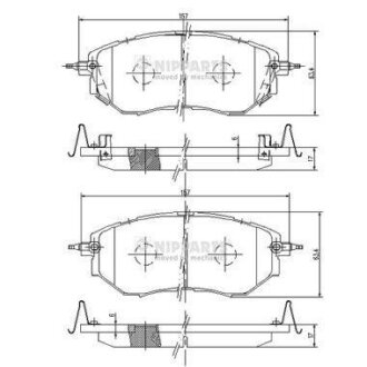 Колодки тормозные SUBARU FORESTER/LEGACY IV/OUTBACK 03- перед. NIPPARTS J3607019