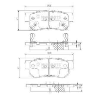 Гальмiвнi колодки дисковi NIPPARTS J3610509