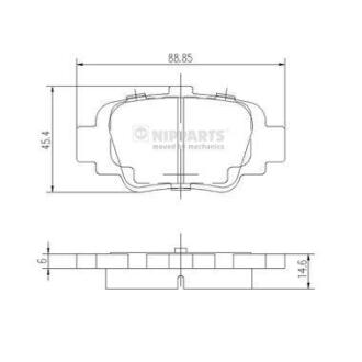 Гальмiвнi колодки дисковi NIPPARTS J3611035