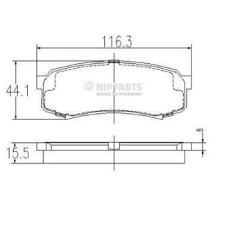 Гальмiвнi колодки дисковi NIPPARTS J3612010