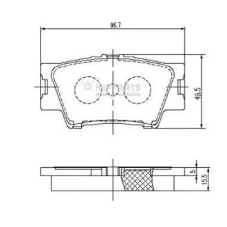 Колодки тормозные диск. Toyota CAMRY (30) 06-, RAV4 12- NIPPARTS J3612035