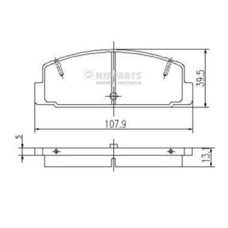 Гальмiвнi колодки дисковi NIPPARTS J3613002