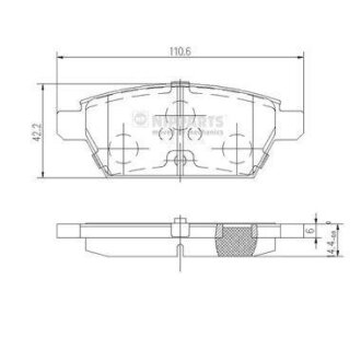 Колодки гальмівні дискові NIPPARTS J3613019