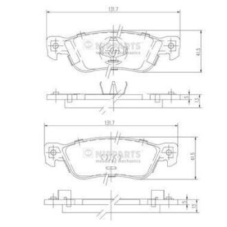 Гальмiвнi колодки дисковi NIPPARTS J3619000
