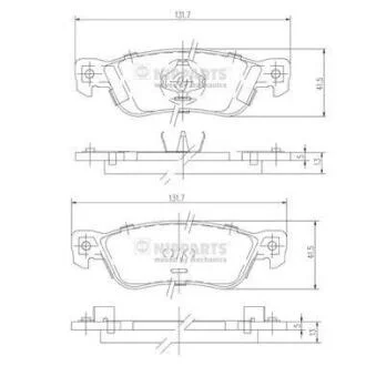 Колодки гальмівні дискові NIPPARTS J3619000