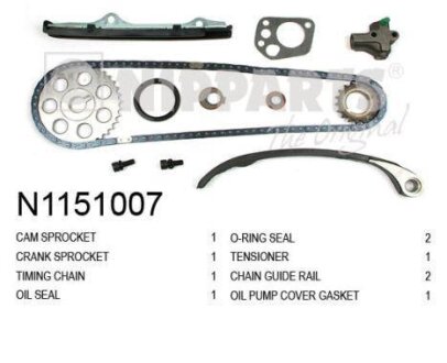 Комплект цепи NISSAN TERRANO II 96-/PICK UP 92- NIPPARTS N1151007