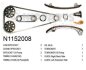 Комплект цепи TOYOTA AVENSIS 2.0i/2.4i 16V 1AZFE/2AZFE 01- co звездочками NIPPARTS N1152008 (фото 1)