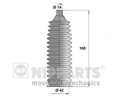 Пыльник рулевой рейки SUZUKI GRAND VITAR 98-06 NIPPARTS N2848006