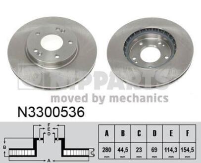 Гальмiвнi диски NIPPARTS N3300536