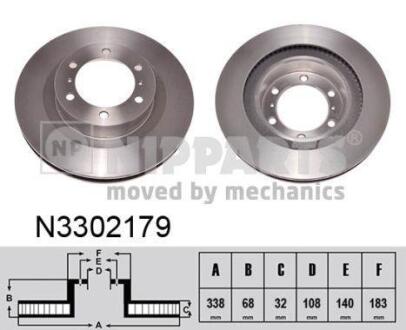 Диск тормозной TOYOTA LAND CRUISER PRADO (J150) 10- передний NIPPARTS N3302179