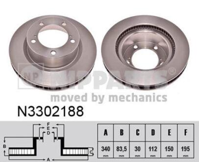 Диск тормозной передний NIPPARTS N3302188